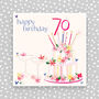 Happy 70th Birthday Card For Her, thumbnail 1 of 3