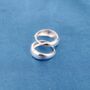 Thick 12 Mm Silver Huggie Hoops, Minimalistic Dainty Hoops, thumbnail 4 of 7
