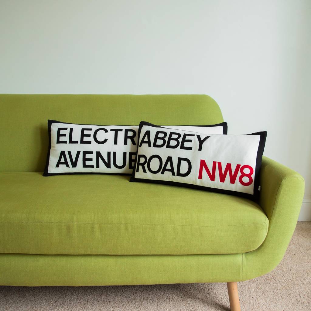 The Personalised Iconic Street Name Cushion, 1 of 12