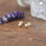 Darcy Gold Petite Heart Earrings, thumbnail 2 of 2