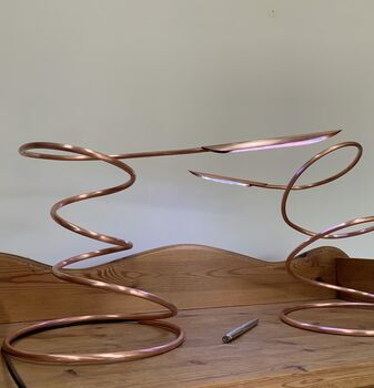 Spiral Copper Desk Lamp, Task Light, Bedside Lamp, 7 of 8