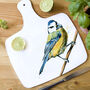 Inky Blue Tit Chopping Board, thumbnail 1 of 6