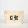 Cool To Be Kind Natural Canvas Zip Pouch, thumbnail 3 of 5