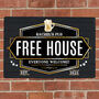 Personalised Free House Black Metal Sign, thumbnail 1 of 3