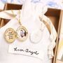 Personalised Engraved Photograph Celestial Oval Locket Necklace, thumbnail 2 of 12