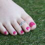 Pure Silver Blue Star Bichiya Slim Toe Ring, thumbnail 2 of 7
