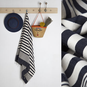 Personalised Beach Towel And Leather Strap 2nd Anniversary Gift Set, 3 of 12