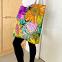 Reversible Large Leopard Print Floral Beach Tote Bag, thumbnail 7 of 11