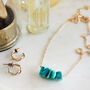 Turquoise Crystal Necklace, thumbnail 2 of 5