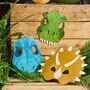 Dinosaur Party Masks Pack Of Six, thumbnail 1 of 3