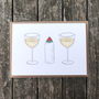 Wine, Bottle And Wine New Baby Card, thumbnail 5 of 7