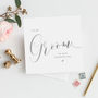 To My Groom Card | Gold Effect Wedding Card, thumbnail 2 of 3