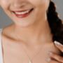 White Rose Sterling Silver Pendant Necklace, thumbnail 2 of 8