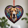 Great Dane Stained Glass Effect Heart Suncatcher, thumbnail 3 of 5