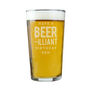 Personalised Beer Illiant Birthday Pint Glass, thumbnail 3 of 4