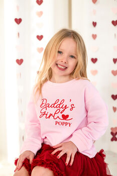 Valentines 'Mummy's Boy/Girl' Personalised Name Embroidered Sweatshirt Jumper, 3 of 6