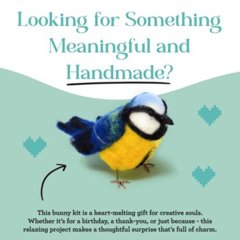 British Birds Blue Tit Needle Felting Craft Kit, 4 of 10