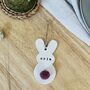 Personalised Easter Bunny Basket Tags, Easter Name Tags, Easter Keepsake Decoration, thumbnail 1 of 3
