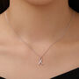 Sterling Silver Awareness Ribbon Necklace, thumbnail 1 of 12