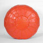 Moroccan Coloured Leather Or Faux Leather Pouffe, thumbnail 10 of 12