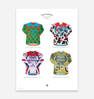 Steve Peat Mountain Bike Jerseys Art Print, 2 of 2