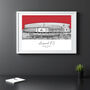Personalised Football Stadium Print Custom Club, Colours And Text, thumbnail 4 of 6
