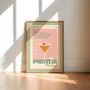 Retro Pornstar Martini Cocktail Print, thumbnail 1 of 3