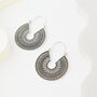 Mandala Large Hoop Intricate Detail Earrings, thumbnail 2 of 9