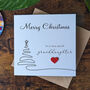 Granddaughter Christmas Card, 3D Wooden Heart, thumbnail 1 of 4