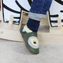 Dotty Fish Cream Bear Soft Leather Baby Shoes With Barefoot Soles, thumbnail 3 of 8