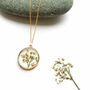 Pressed Flower Pendant In Lace Gypsophila, thumbnail 2 of 3
