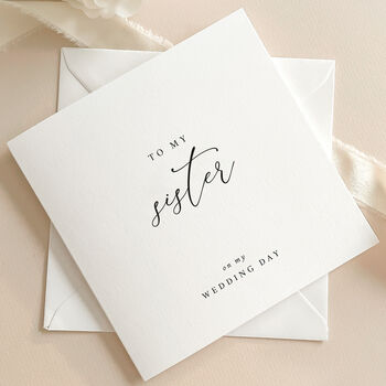 Luxury Wedding Day Card For Sister With Wax Seal, 7 of 8