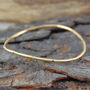 Topaz November Birthstone Gold Plated Silver Stacking Bangle, thumbnail 3 of 9