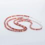 Long Orange Agate Beaded Necklace With Sterling, thumbnail 7 of 10