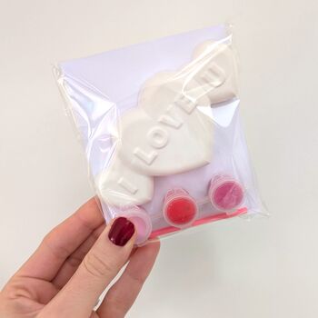 Paint Your Own Valentine Mini Craft Kit I Love You No.Two, 2 of 3