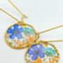 Necklace Handmade With Flowers In Vintage Colours, thumbnail 5 of 10