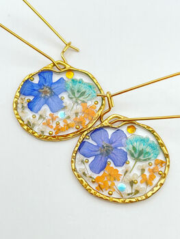 Necklace Handmade With Flowers In Vintage Colours, 5 of 10