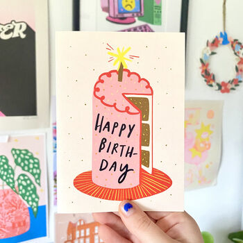 Happy Birthday Cake Greeting Card, 2 of 3