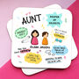 Super Aunt Coaster, Personalised Coaster From Niece/Nephew, thumbnail 3 of 3