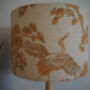 Oriental Crane Mustard Lampshade, thumbnail 4 of 9