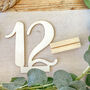 Wooden Calligraphy Table Numbers, thumbnail 3 of 6