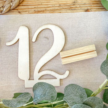 Wooden Calligraphy Table Numbers, 3 of 6