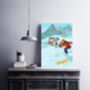 Wengen Ski Resort Switzerland Travel Poster Art Print, thumbnail 4 of 6