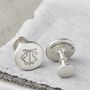 Silver Personalised Entwined Monogram Cufflinks, thumbnail 1 of 6
