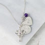 Personalised Silver Fairy Charm Birthstone Necklace, thumbnail 6 of 8