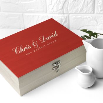 Personalised Couples Tea Box With Tea, 4 of 4