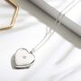 Personalised Sterling Silver Heart Locket With Diamond, thumbnail 1 of 12