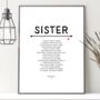 Personalised Big Or Little Sister Print Gift, thumbnail 1 of 7