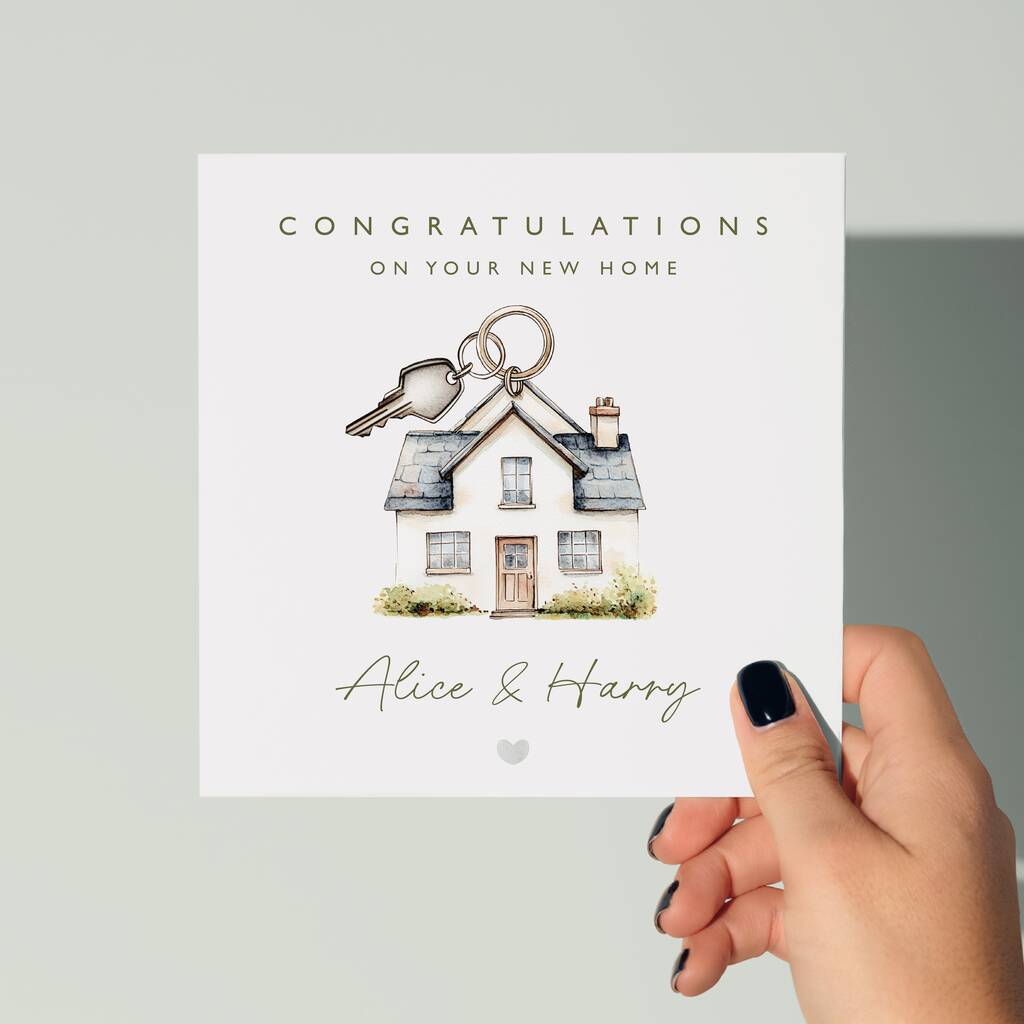 Personalised New Home / First Home Together Card *Two Wording Options, 1 of 2