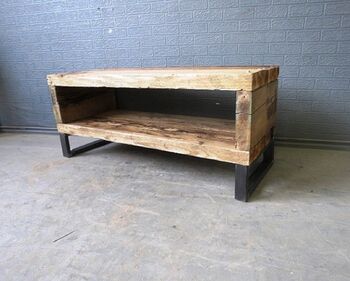 Industrial Reclaimed Coffee Table Tv Unit Stand 252, 5 of 6